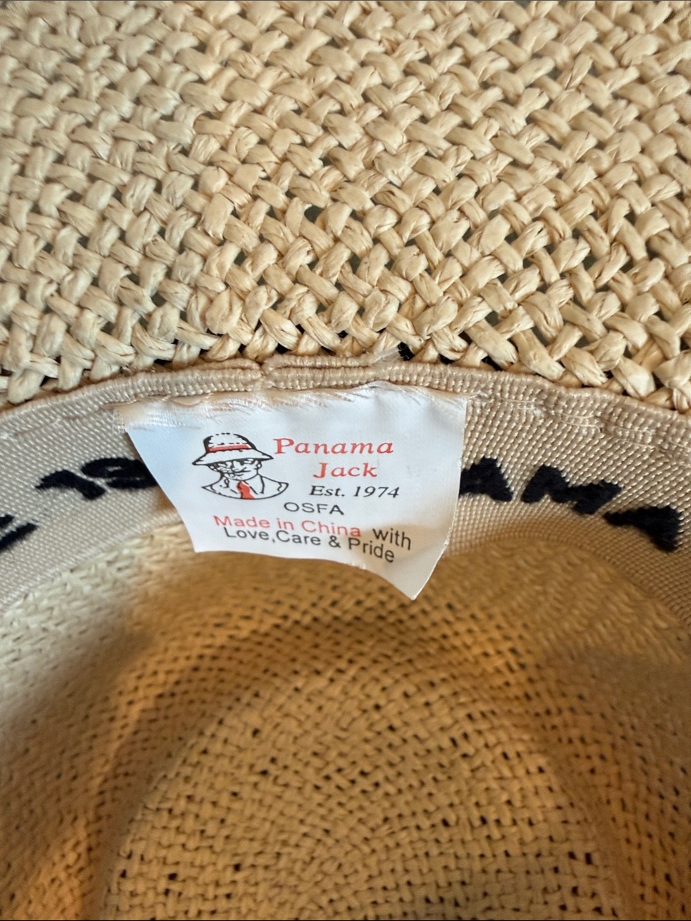 Panama Jack Beige Straw Fedora with Brown Band - Picture 2 of 8
